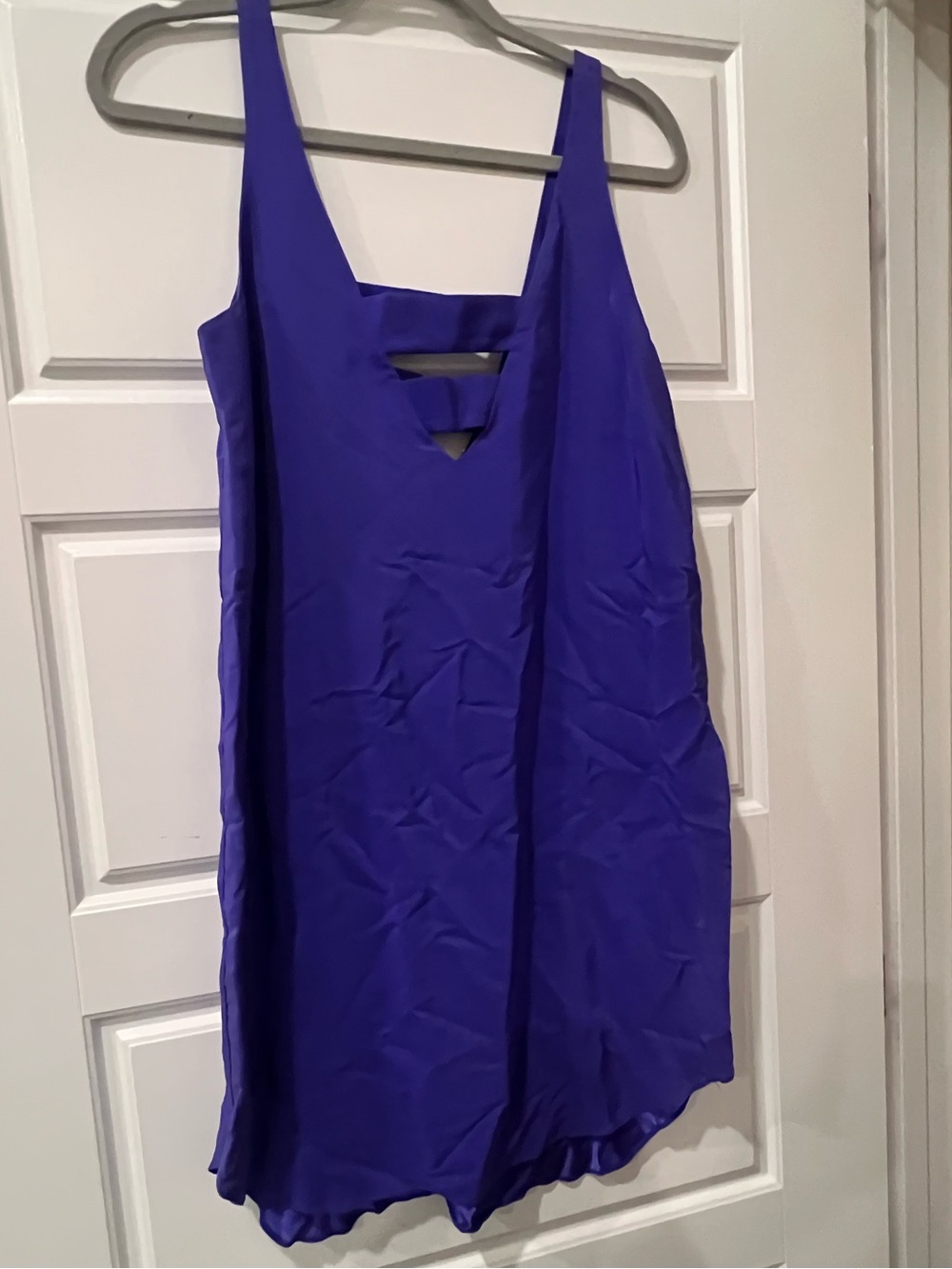 Amanda Uprichard Electric Purple Sleeveless Slip Dress